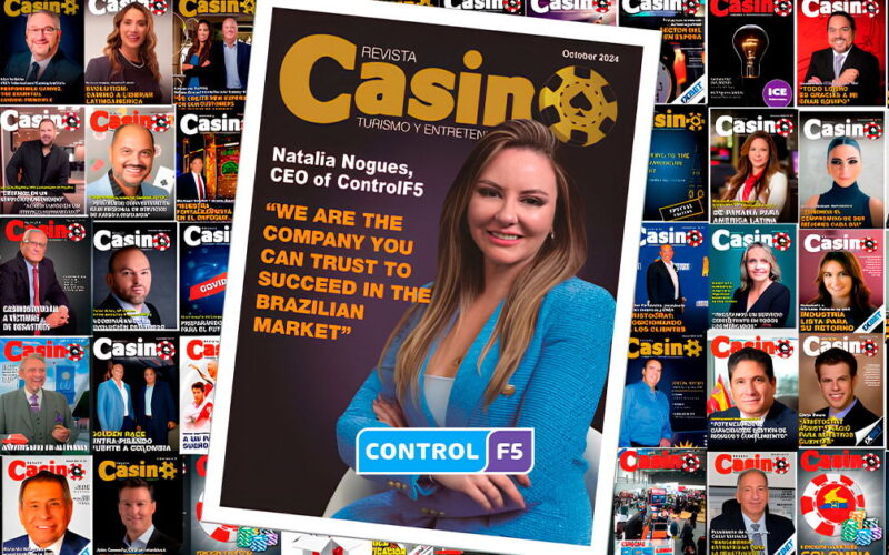 Natalia Nogues of Control F5 was on the cover of Casino Magazine