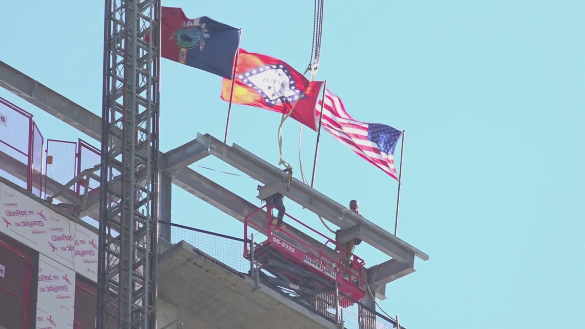 Saracen Casino Resort in Pine Bluff holds topping off ceremony