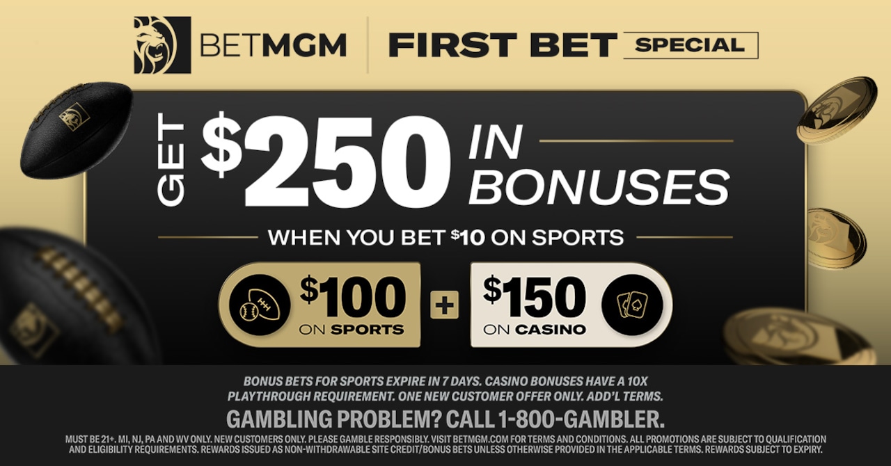 BetMGM launches new “Bet $10, Get $250 in Bonuses” casino and sportsbook special offer in MI, NJ, PA, and WV for NFL Week 6