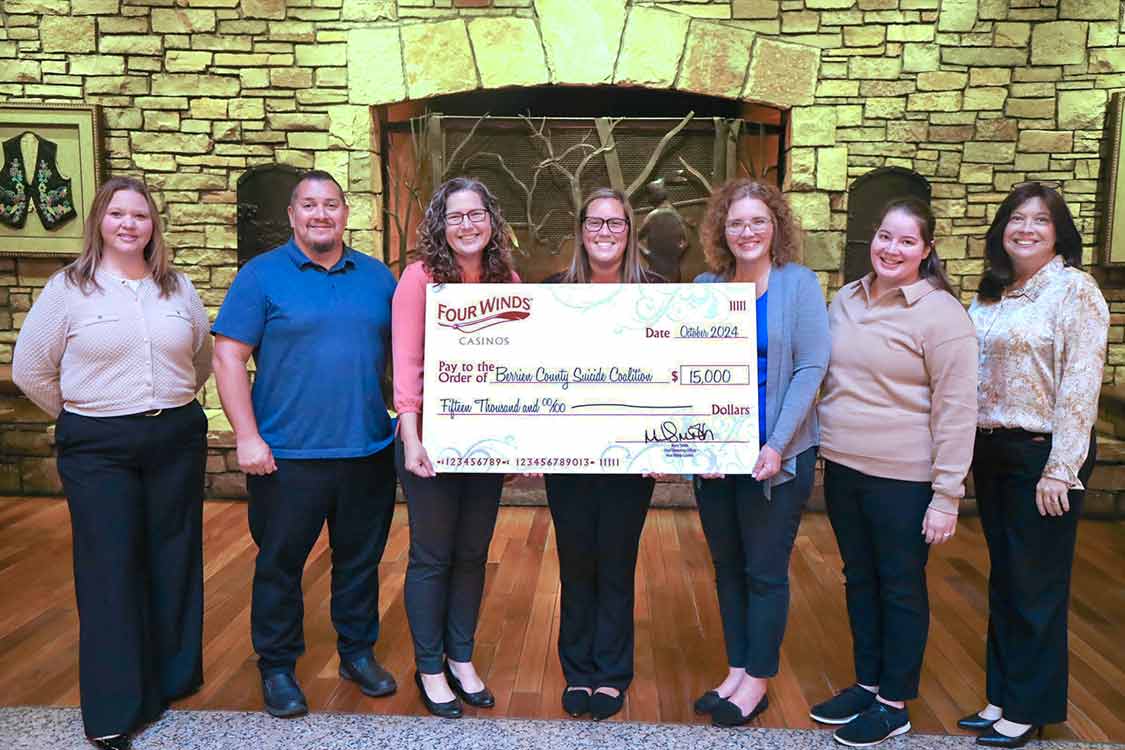 Four Winds Casinos Raises $15k for Suicide Prevention